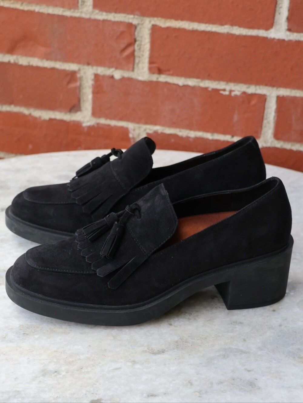 Aerosoles Black Suede Gibes Loafers.